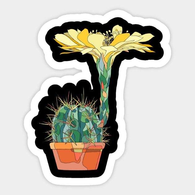 Bloomin' Cactus Sticker by Timothy Sellers